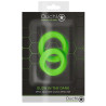 Ouch! Glow Lot de 2 Cockrings phosphorescents Glow Ring 33mm